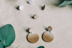 Clay Polymer Earrings Arranged in Eucalyptus